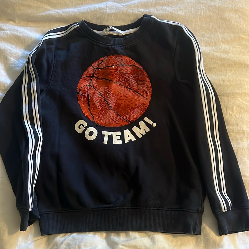 H&M sequin detail athletic sweatshirt size 8/10 (medium)